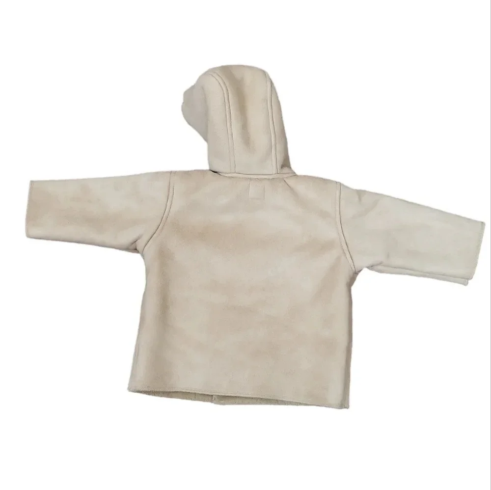 Baby Gap Hooded Tan Faux Fur Jacket